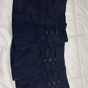 French Toast Dark Blue Skirt with Buckle